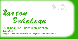 marton dehelean business card